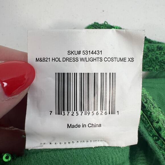 Merry & Bright Sz XS Holiday Christmas Pet Dog Cat Apparel Sequin Tree Costume - Picture 7 of 7